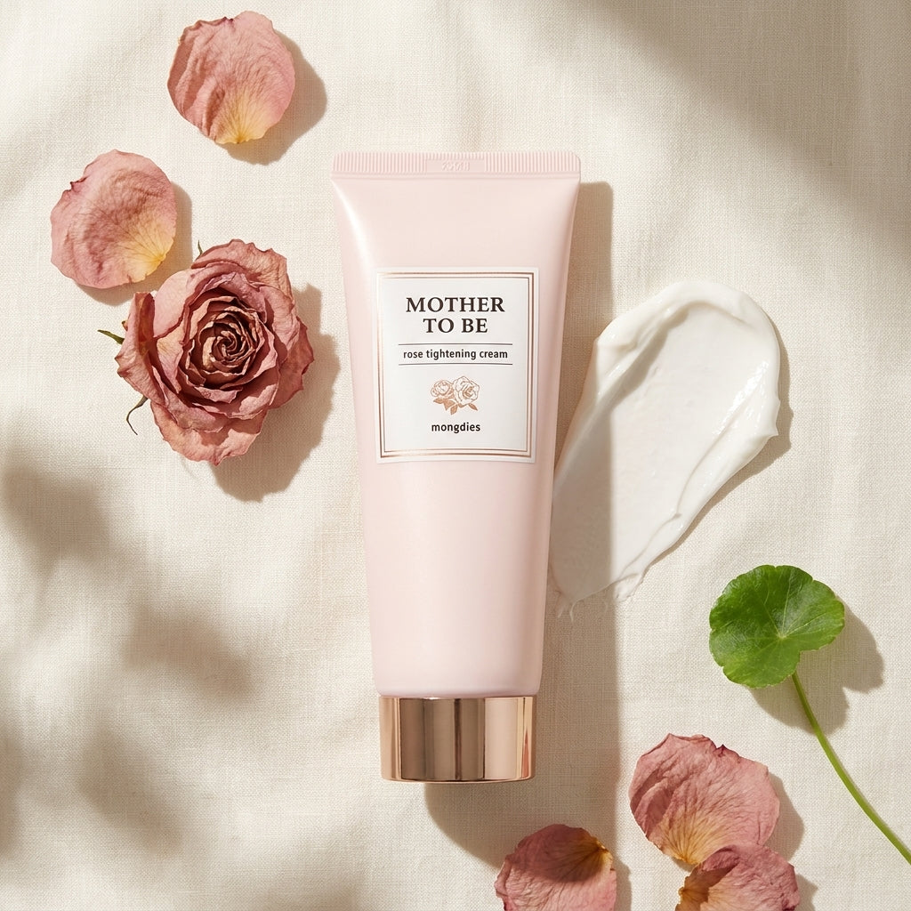 Mother to Be Body Cream 200ml - ingredient flat-lay