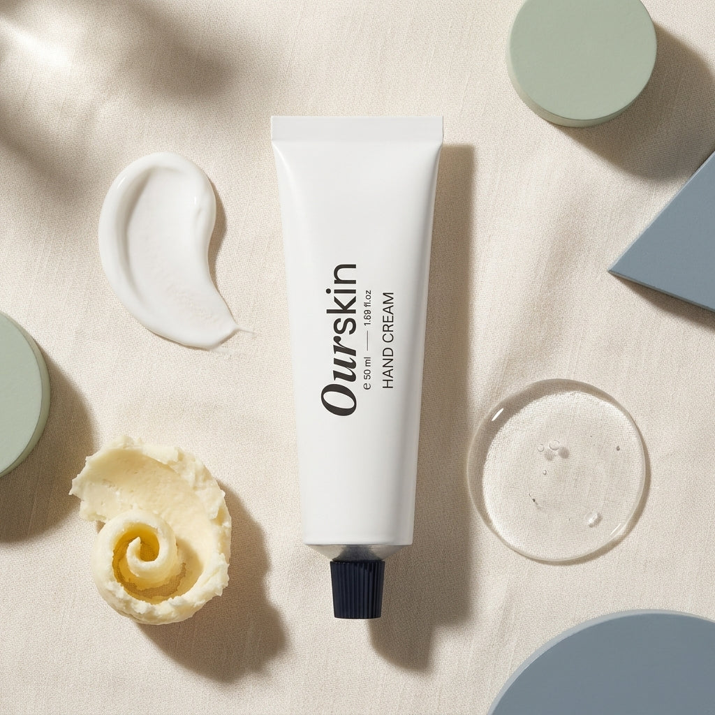 Our Skin Hand Cream 50ml - ingredient flat-lay