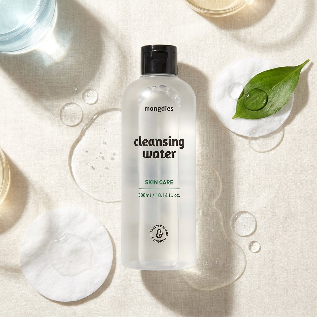 Mongdies Cleansing Water 300ml - ingredient flat-lay