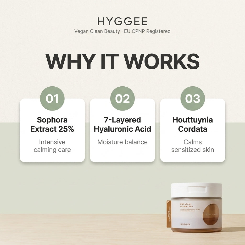 HYGGEE Own Vegan Calming Pad 70 pads - how it works