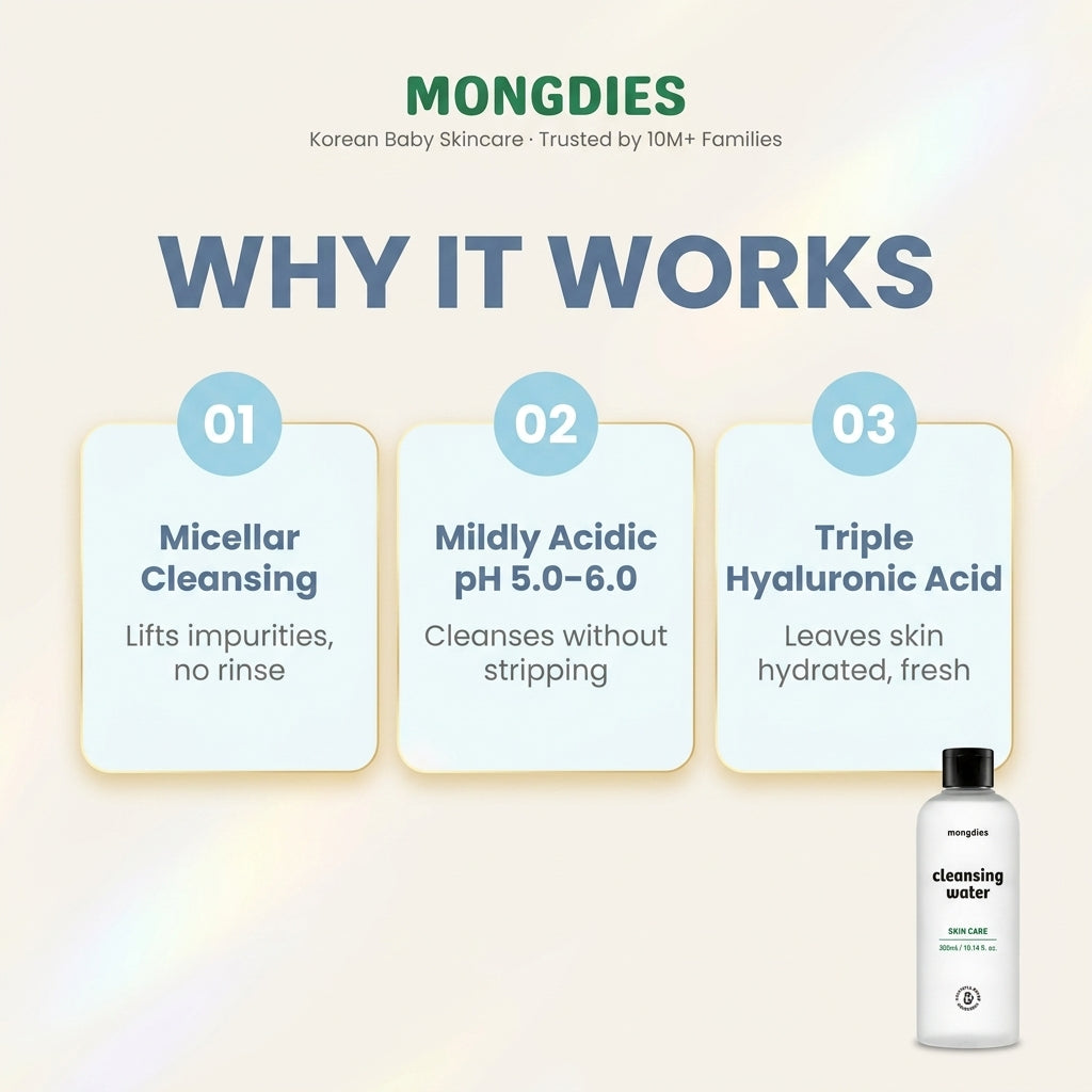 Mongdies Cleansing Water 300ml - how it works
