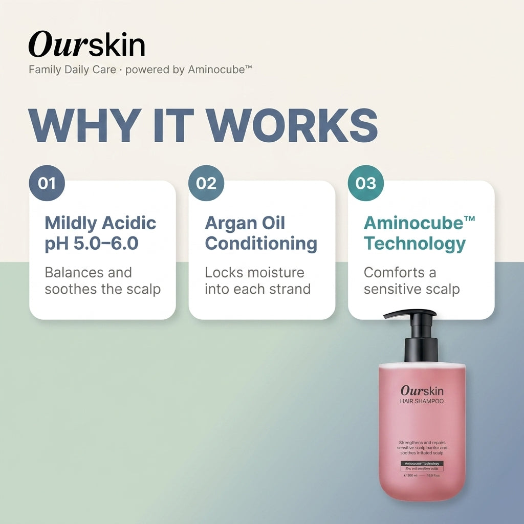 Our Skin Shampoo 500ml - how it works