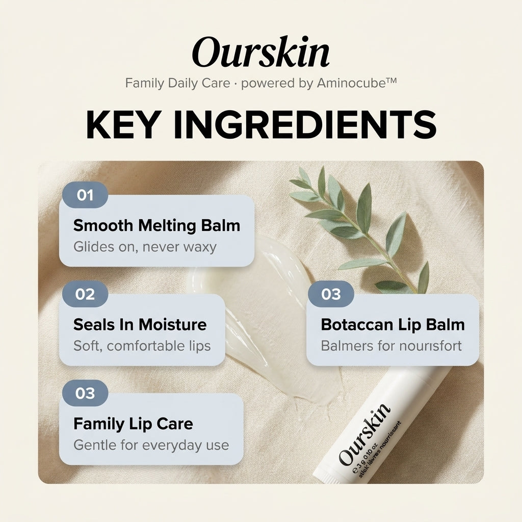 Our Skin Lip Balm 3g - key ingredients