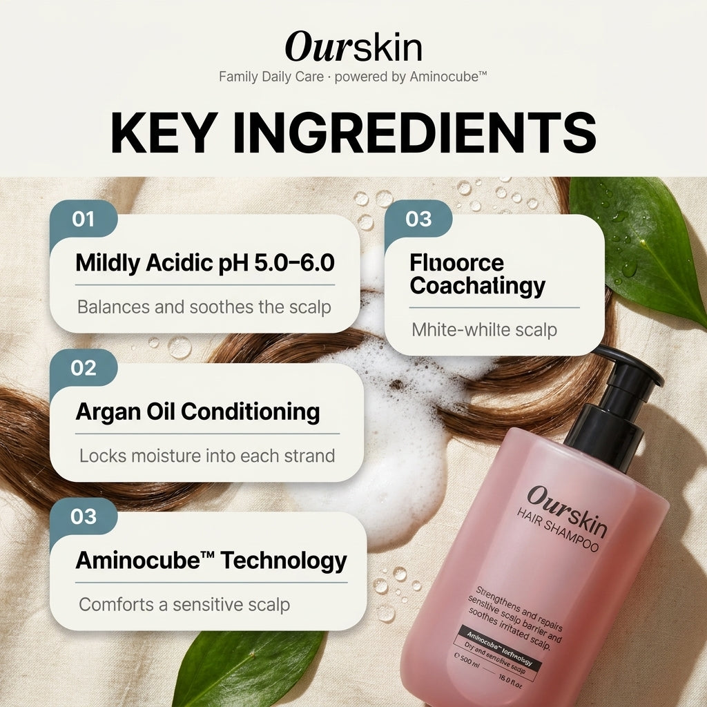 Our Skin Shampoo 500ml - key ingredients