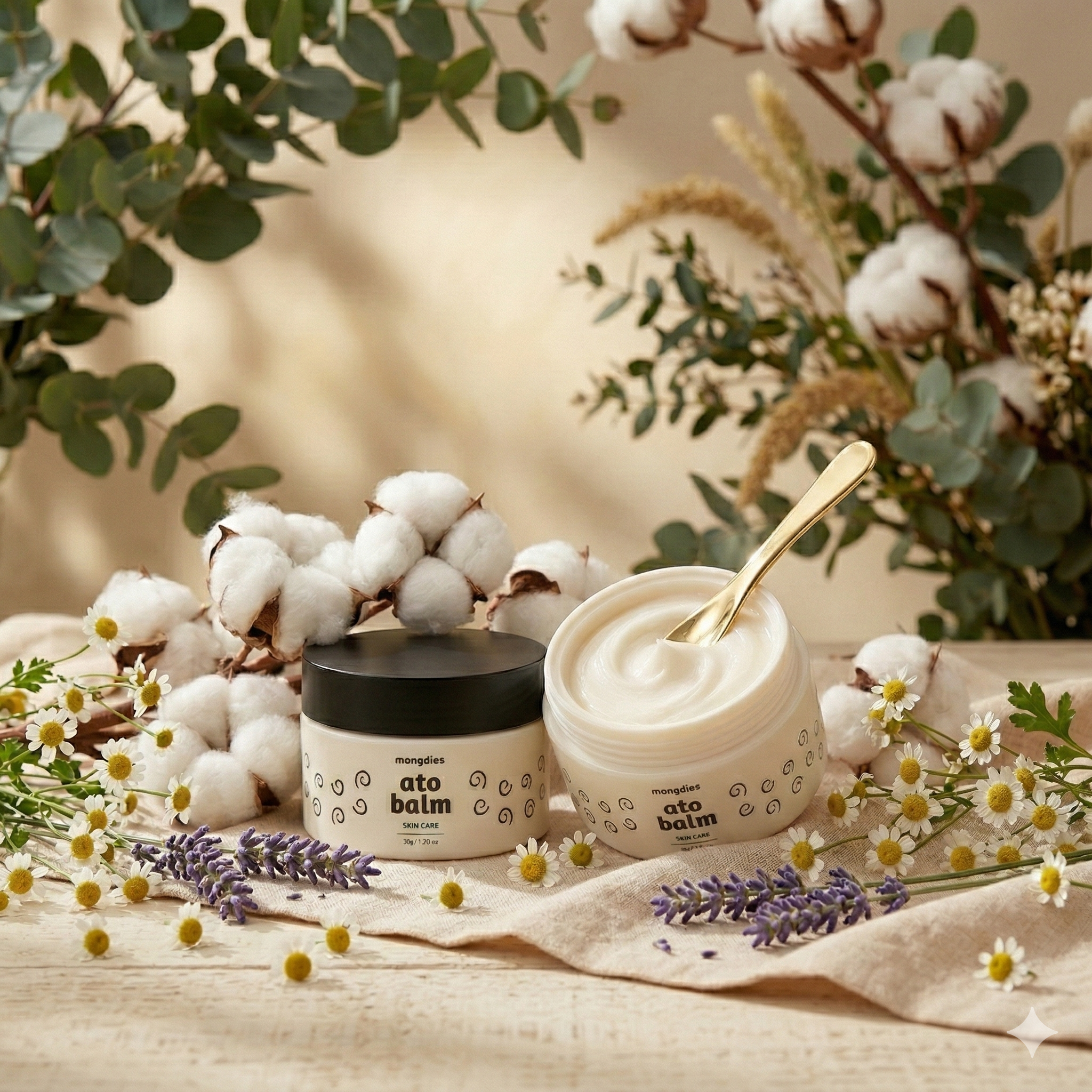 Mongdies Baby Ato Balm 30g | 100-Hour Moisture | 3-Layer Skin Repair | Portable Intensive Care