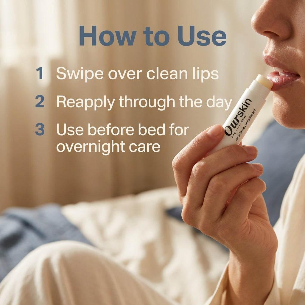 Our Skin Lip Balm 3g - how to use