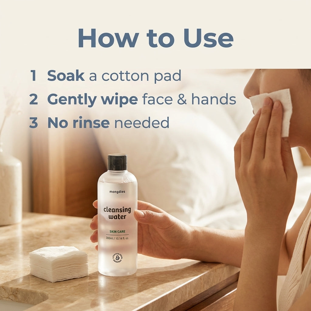 Mongdies Cleansing Water 300ml - how to use