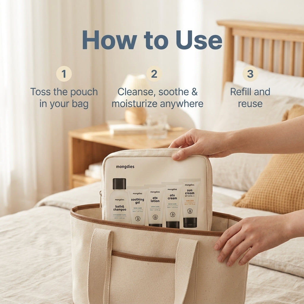 Mongdies Travel Set 170ml - how to use