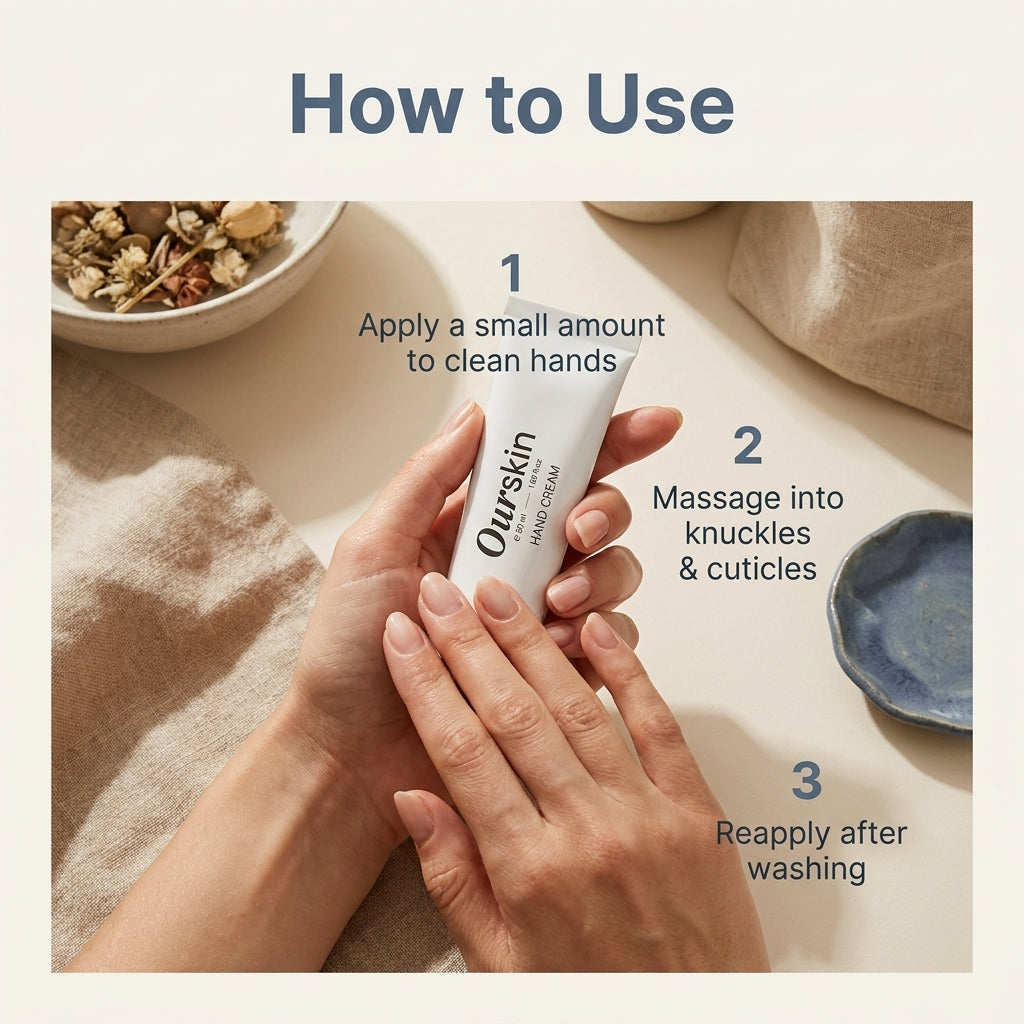 Our Skin Hand Cream 50ml - how to use