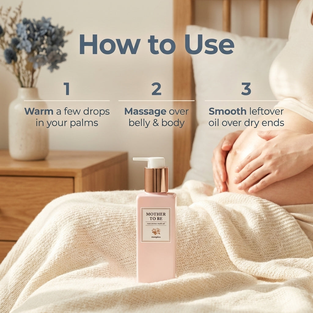 Mother to Be Body Oil 200ml - how to use