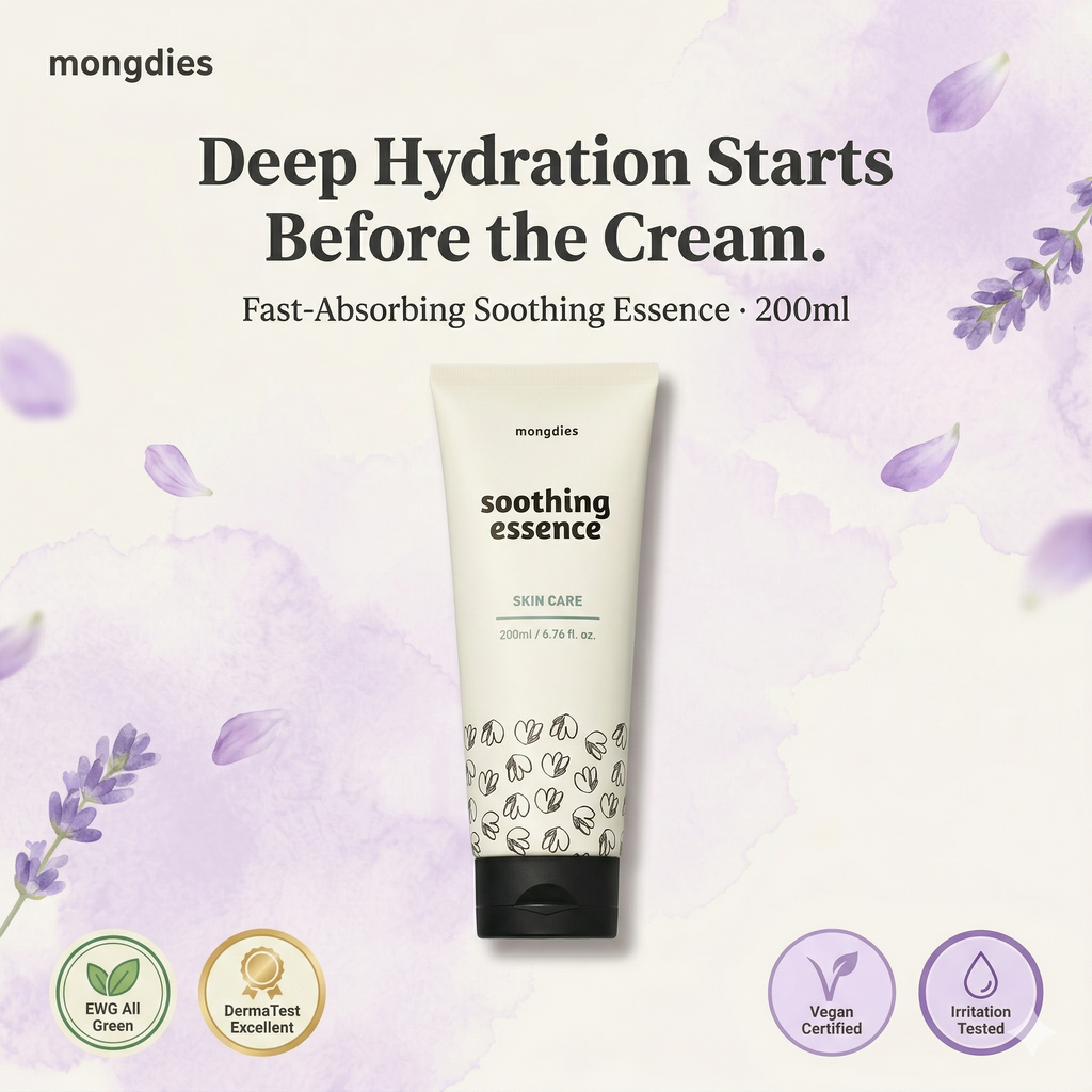 Mongdies Baby Soothing Essence 200ml | 10 Types Hyaluronic Acid | Summer Lotion | Heat Rash Relief