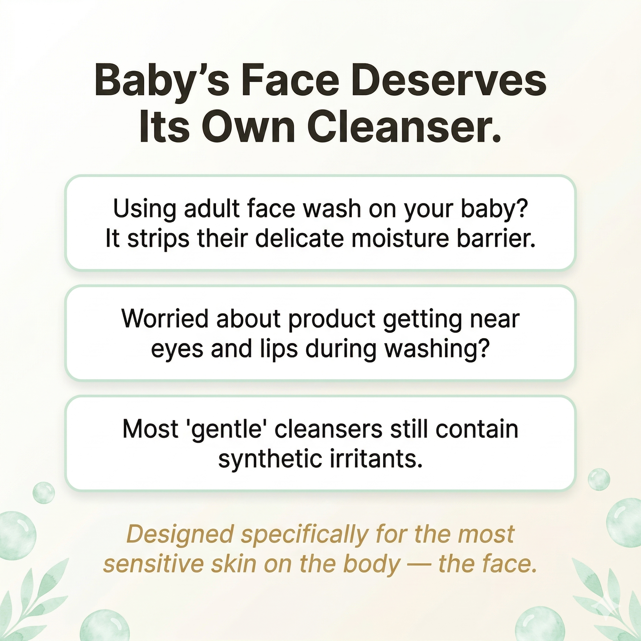 Mongdies Baby Facial Cleanser 250ml | Gentle Non-Foaming | Tear-Free