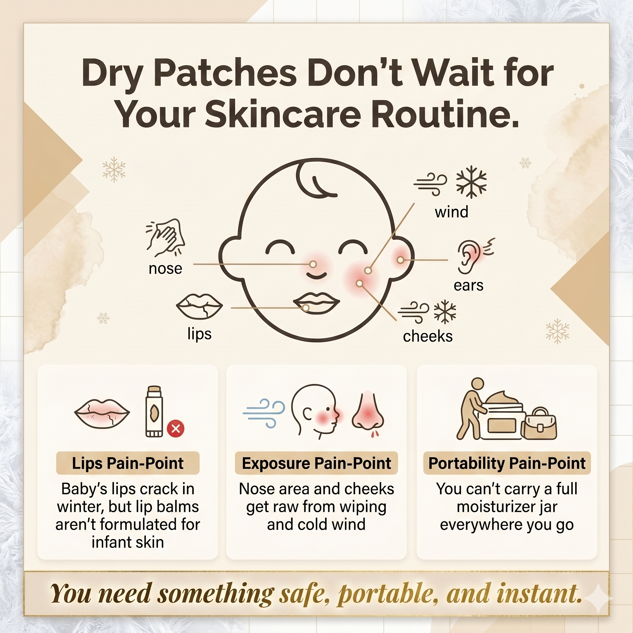 Mongdies Baby Stick Balm 17g | 100-Hour Moisture | Melting Texture | On-the-Go Barrier Care