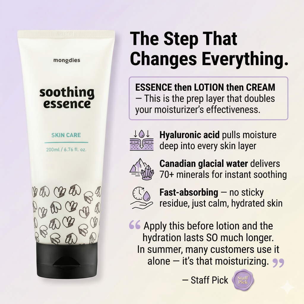 Mongdies Baby Soothing Essence 200ml | 10 Types Hyaluronic Acid | Summer Lotion | Heat Rash Relief