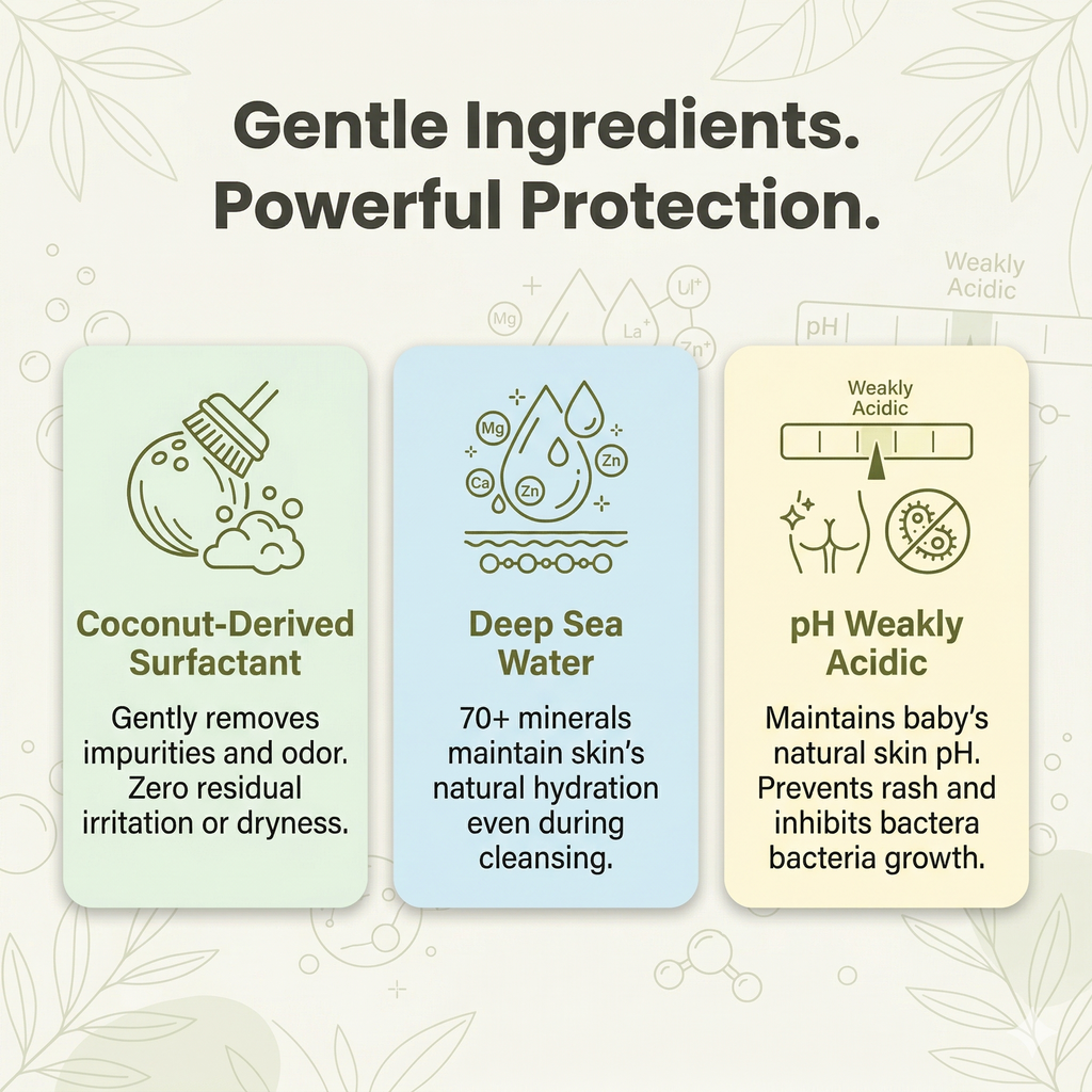 Mongdies Baby Newborn Essentials Set | Bath & Shampoo + Ato Lotion + Hip Cleanser | First Skincare for Baby Canada