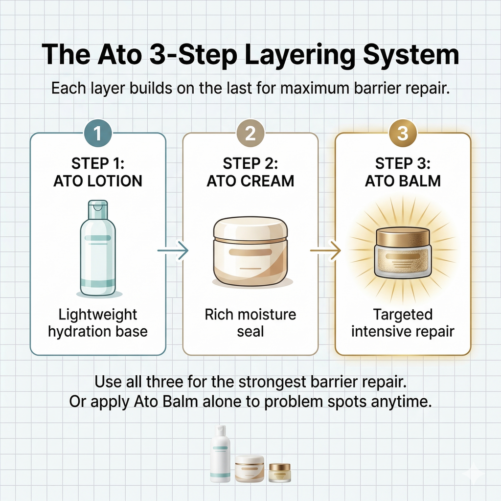 Mongdies Baby Ato Balm 30g | 100-Hour Moisture | 3-Layer Skin Repair | Portable Intensive Care