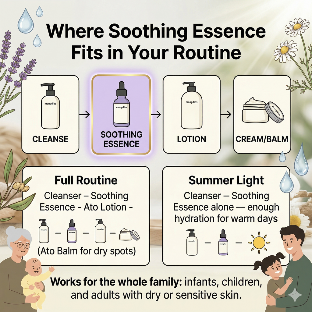 Mongdies Baby Soothing Essence 200ml | 10 Types Hyaluronic Acid | Summer Lotion | Heat Rash Relief