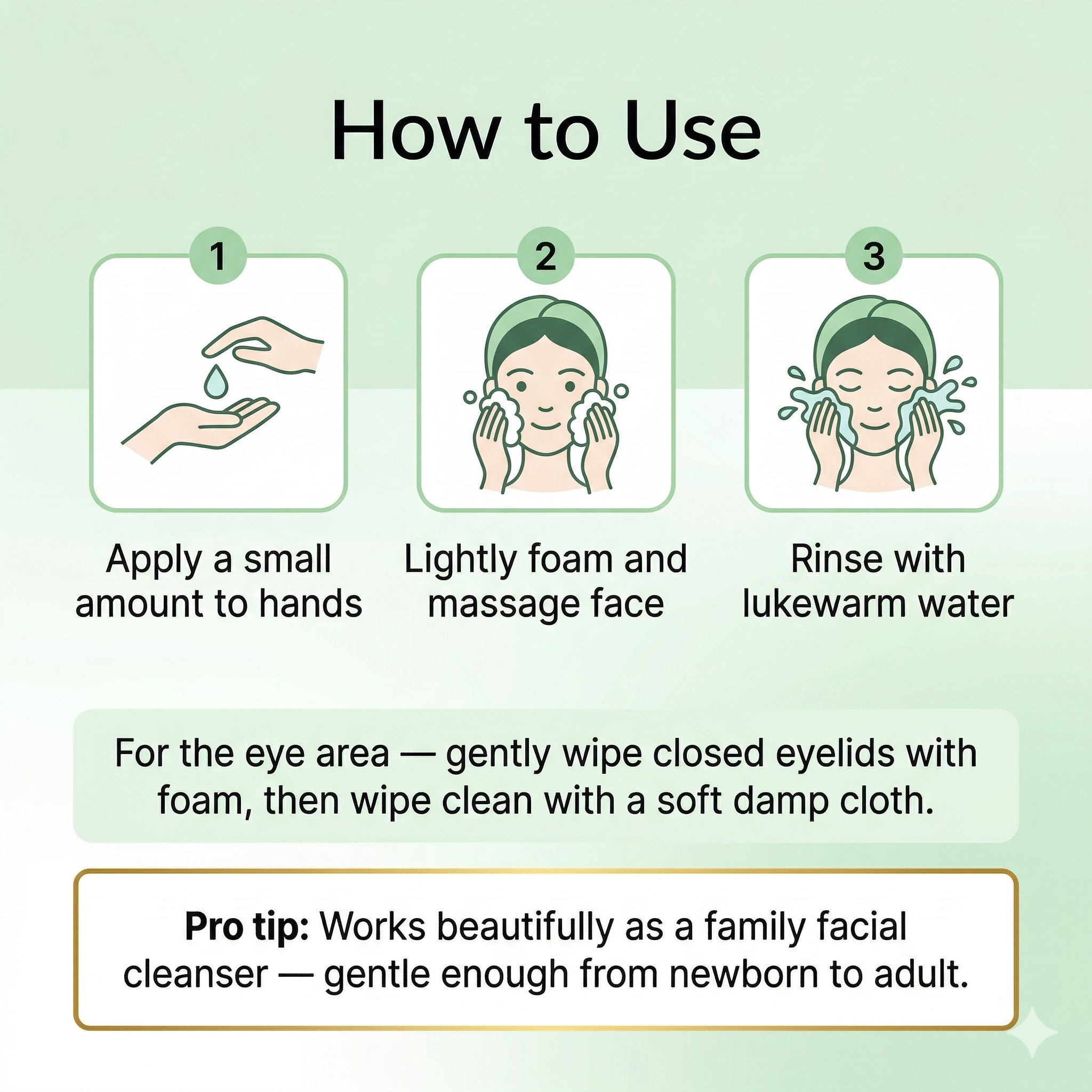 Mongdies Baby Facial Cleanser 250ml | Gentle Non-Foaming | Tear-Free