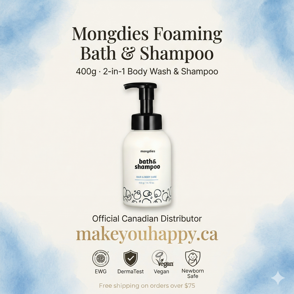 Mongdies Foaming Bath & Shampoo 400g | One-Pump Foam | Zero Rubbing | Tear-Free