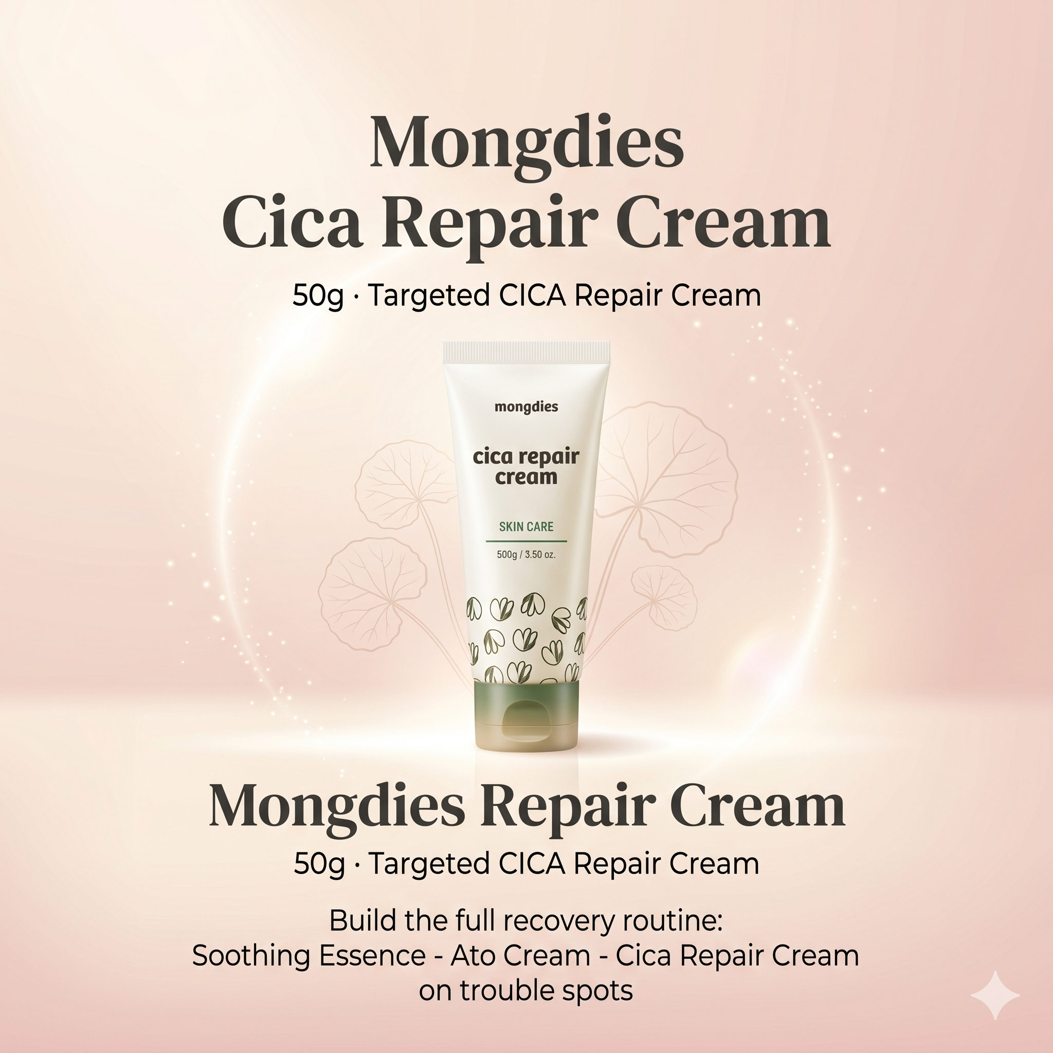 Mongdies Baby Cica Repair Cream 50g | SOS Skin Barrier | Drool Rash & Irritation | EWG Green