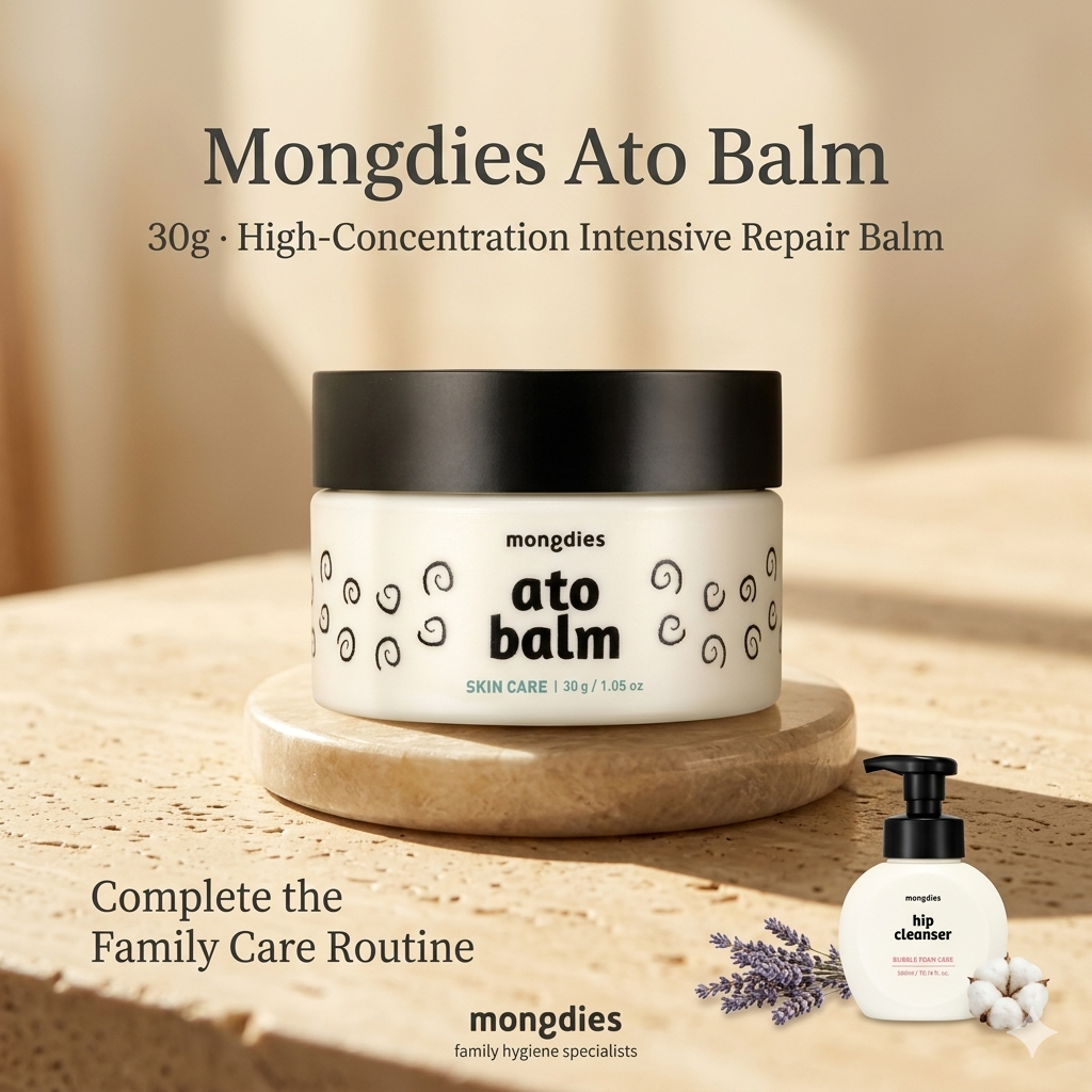 Mongdies Baby Ato Balm 30g | 100-Hour Moisture | 3-Layer Skin Repair | Portable Intensive Care