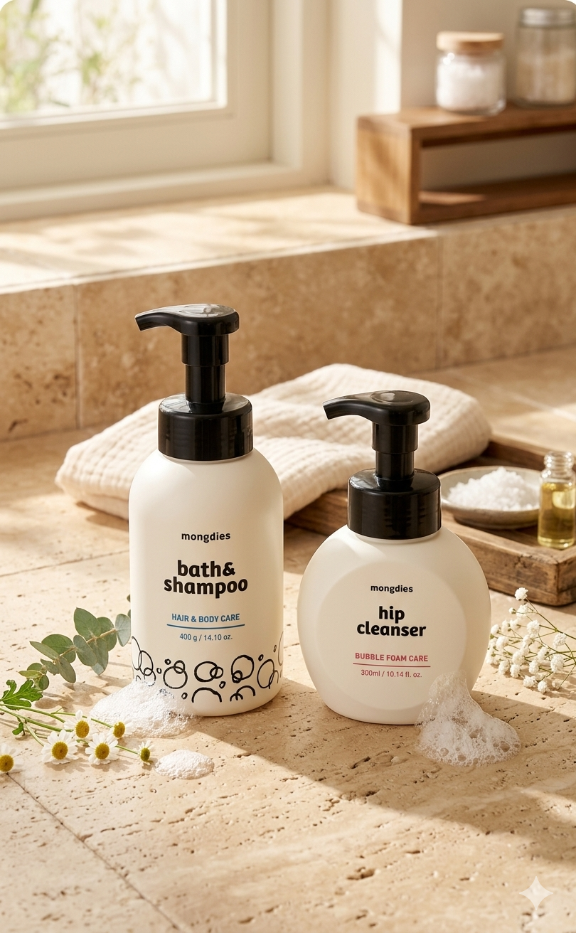 Mongdies Baby Hip Cleanser 300ml | Diaper Area Wash | pH-Balanced