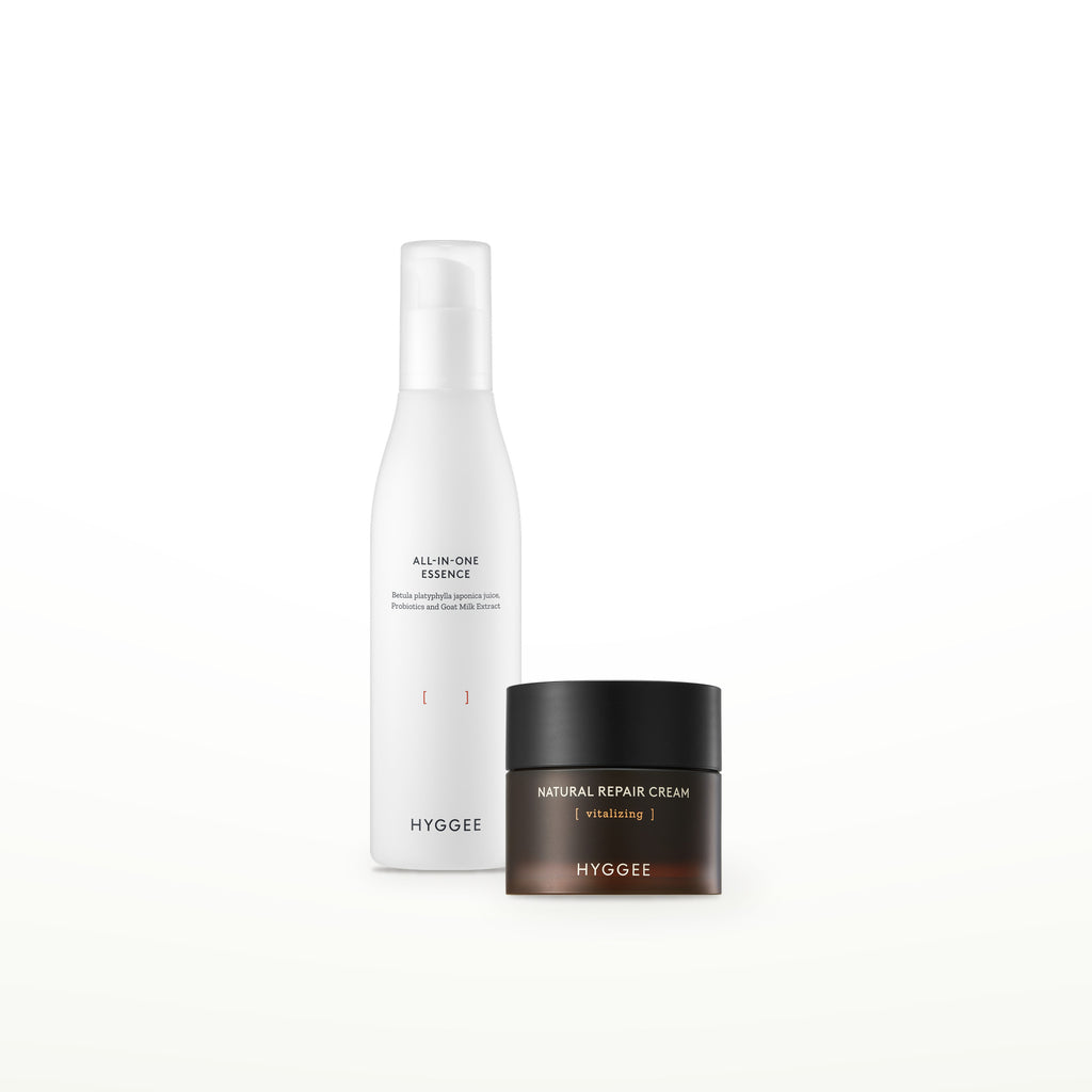 HYGGEE Starter Set: All-In-One Essence 110 ml, Natural Repair Cream 50 ml
