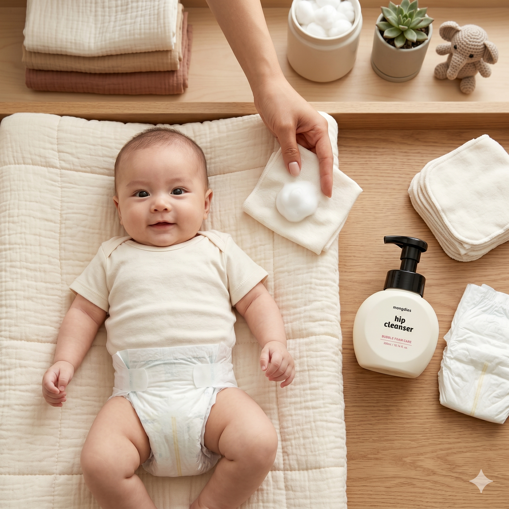 Mongdies Baby Newborn Essentials Set | Bath & Shampoo + Ato Lotion + Hip Cleanser | First Skincare for Baby Canada