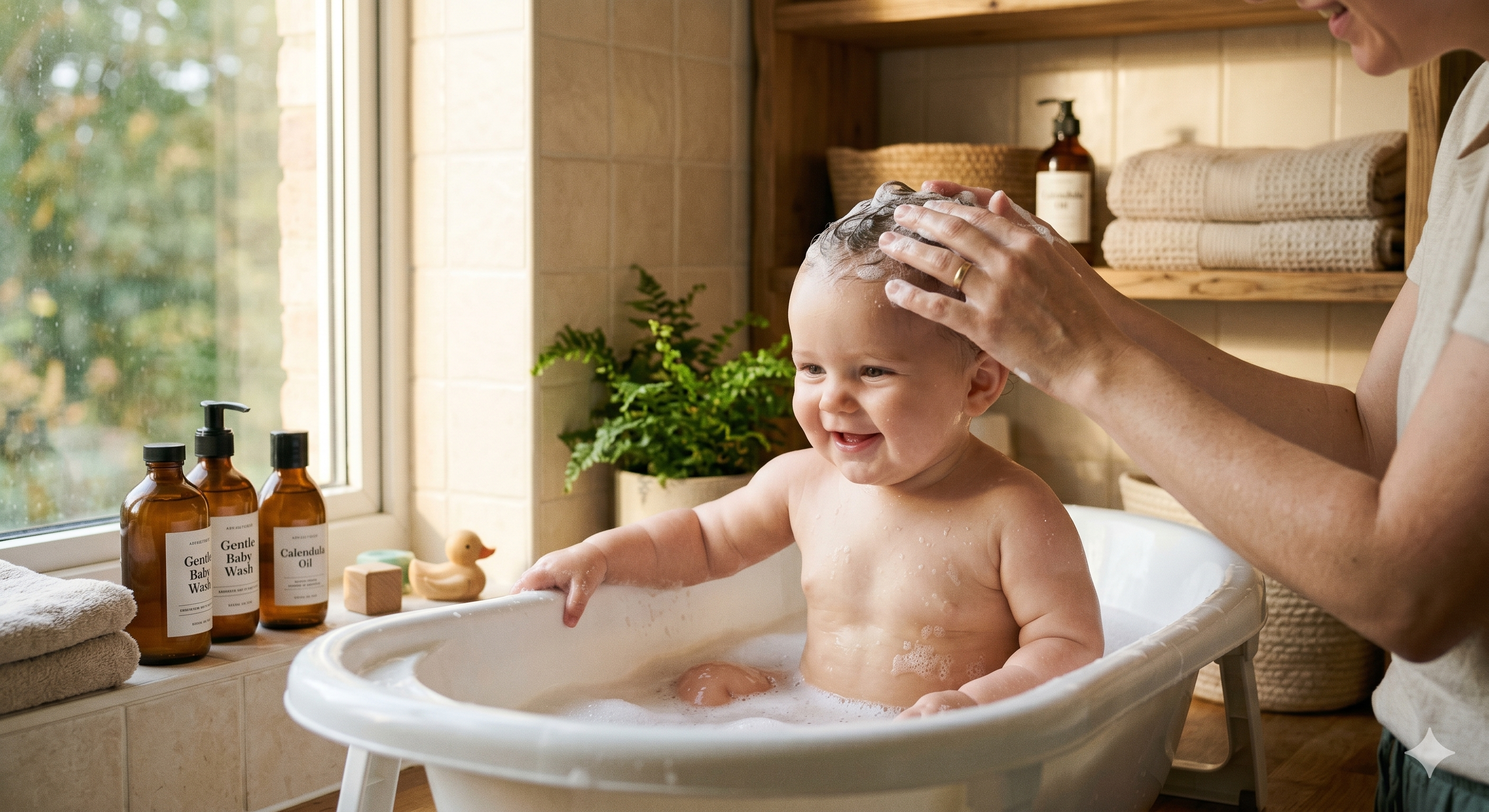 Mongdies Baby Bathtime Complete Set | Bath & Shampoo + Ato Cream + Baby Rich Oil | 3-Step Bath to Bed Skincare