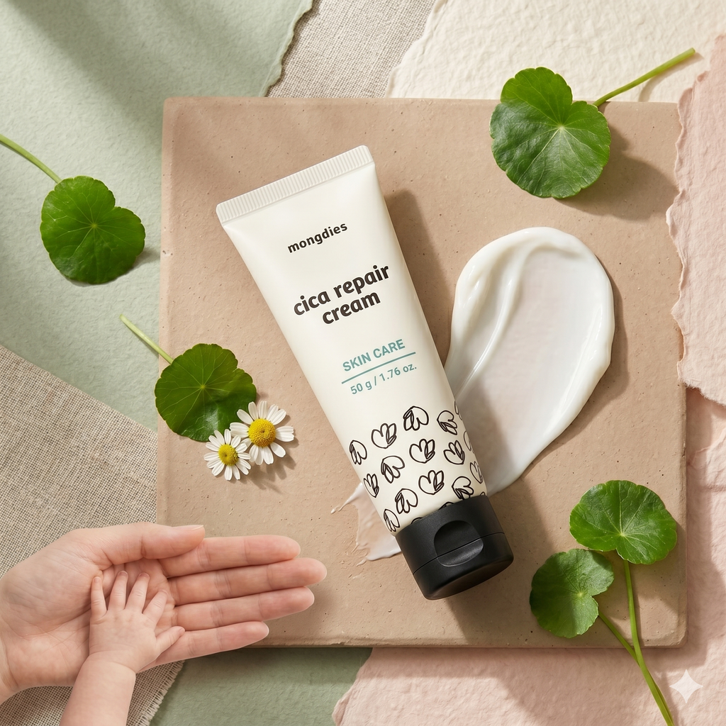 Mongdies Baby Cica Repair Cream 50g | SOS Skin Barrier | Drool Rash & Irritation | EWG Green