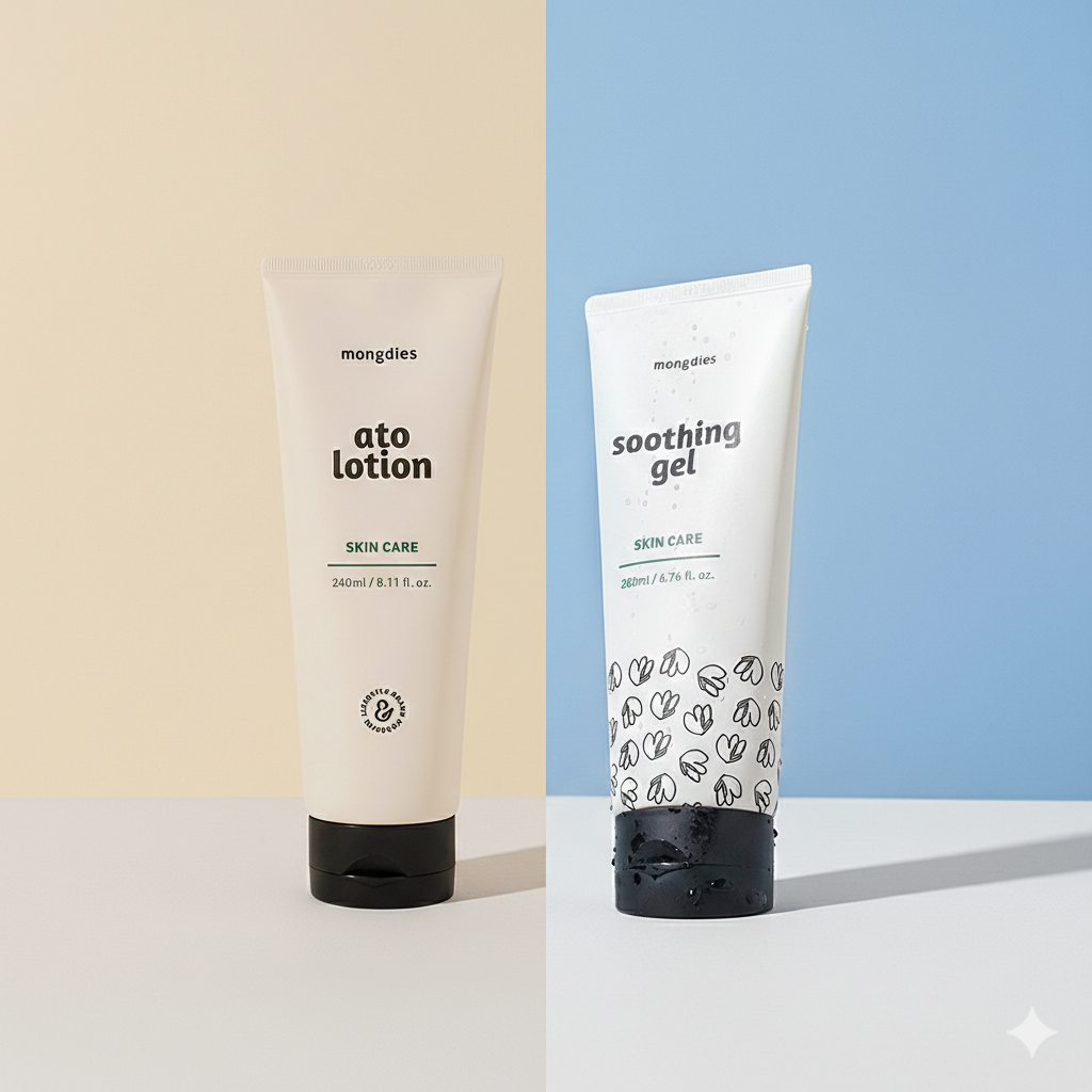 Mongdies Ato Lotion + Soothing Gel Bundle | Hydrate & Calm Sensitive Baby Skin | EWG Green Certified