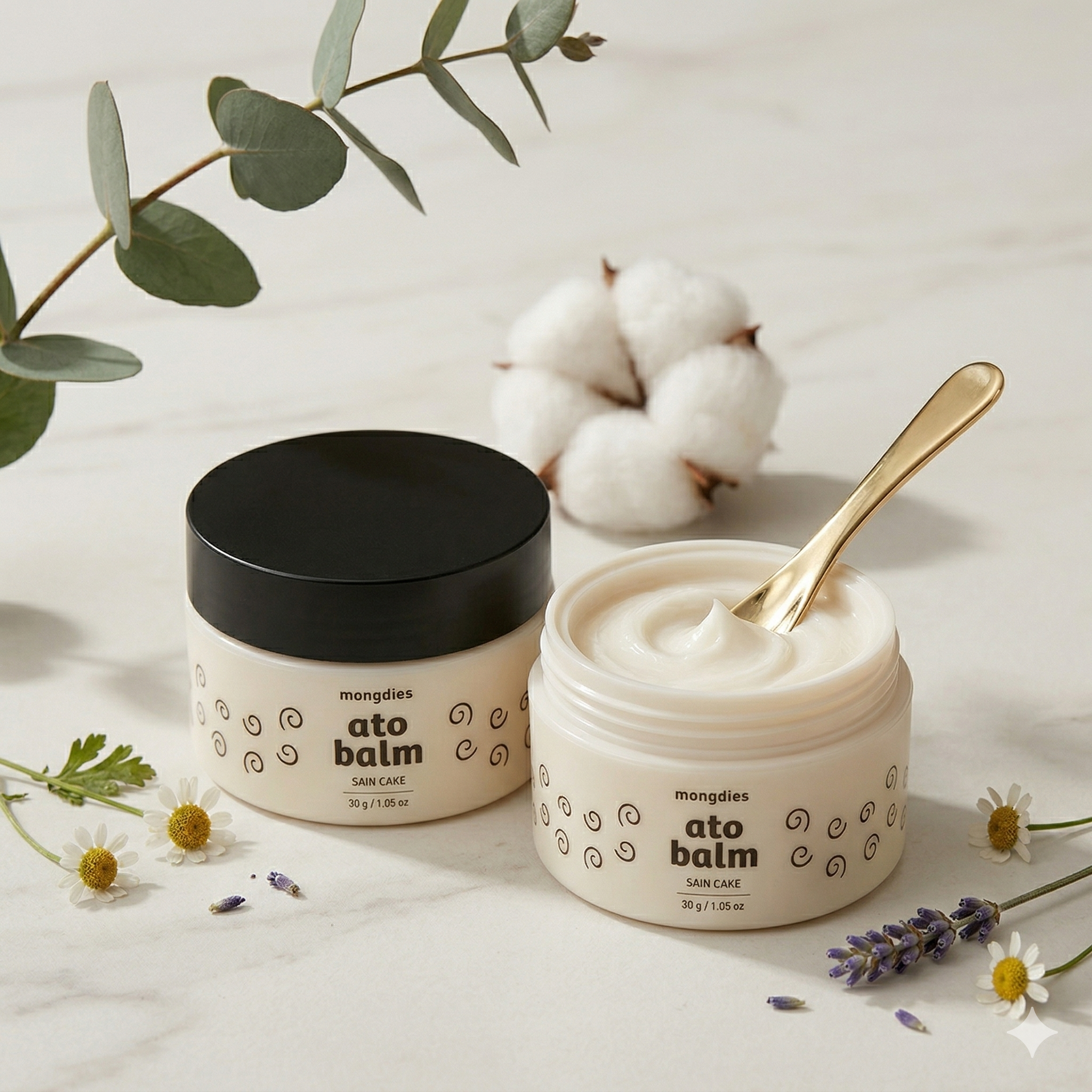 Mongdies Baby Ato Balm 30g | 100-Hour Moisture | 3-Layer Skin Repair | Portable Intensive Care