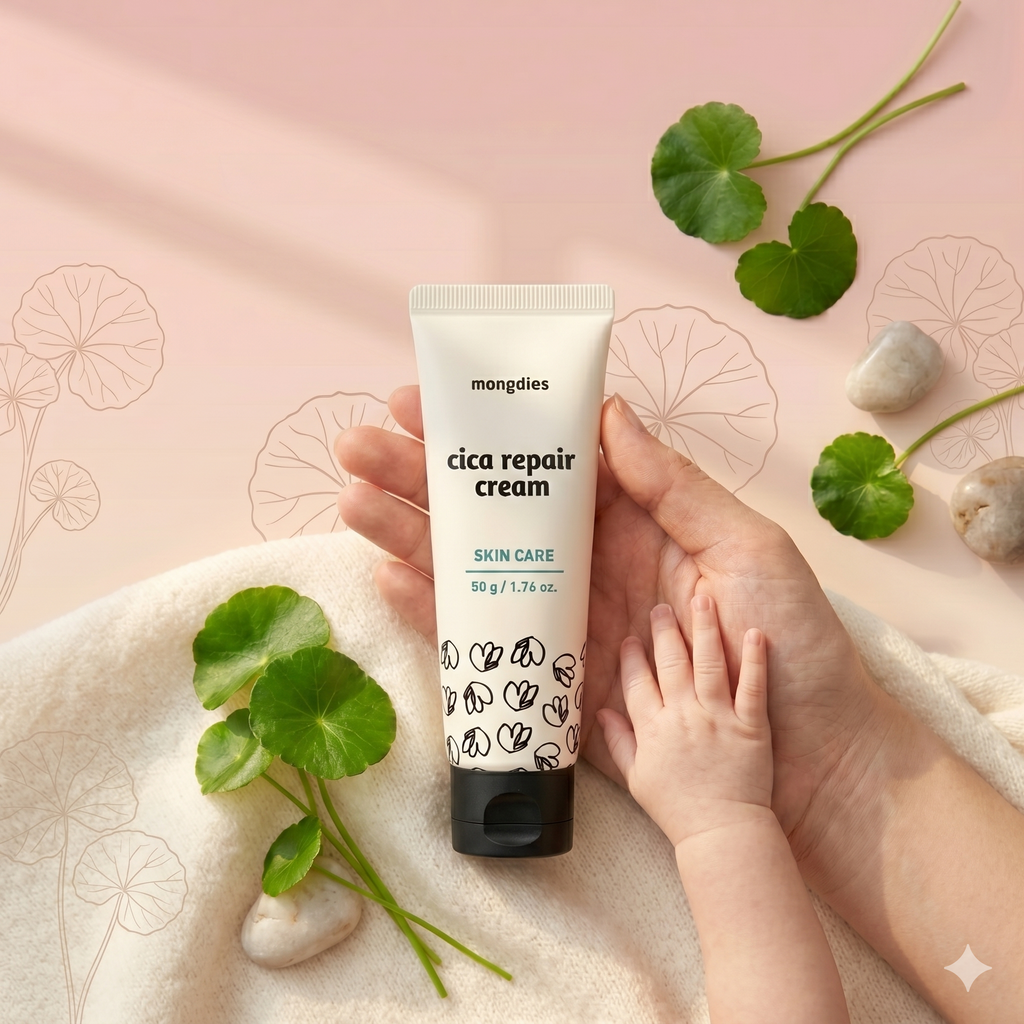 Mongdies Baby Cica Repair Cream 50g | SOS Skin Barrier | Drool Rash & Irritation | EWG Green