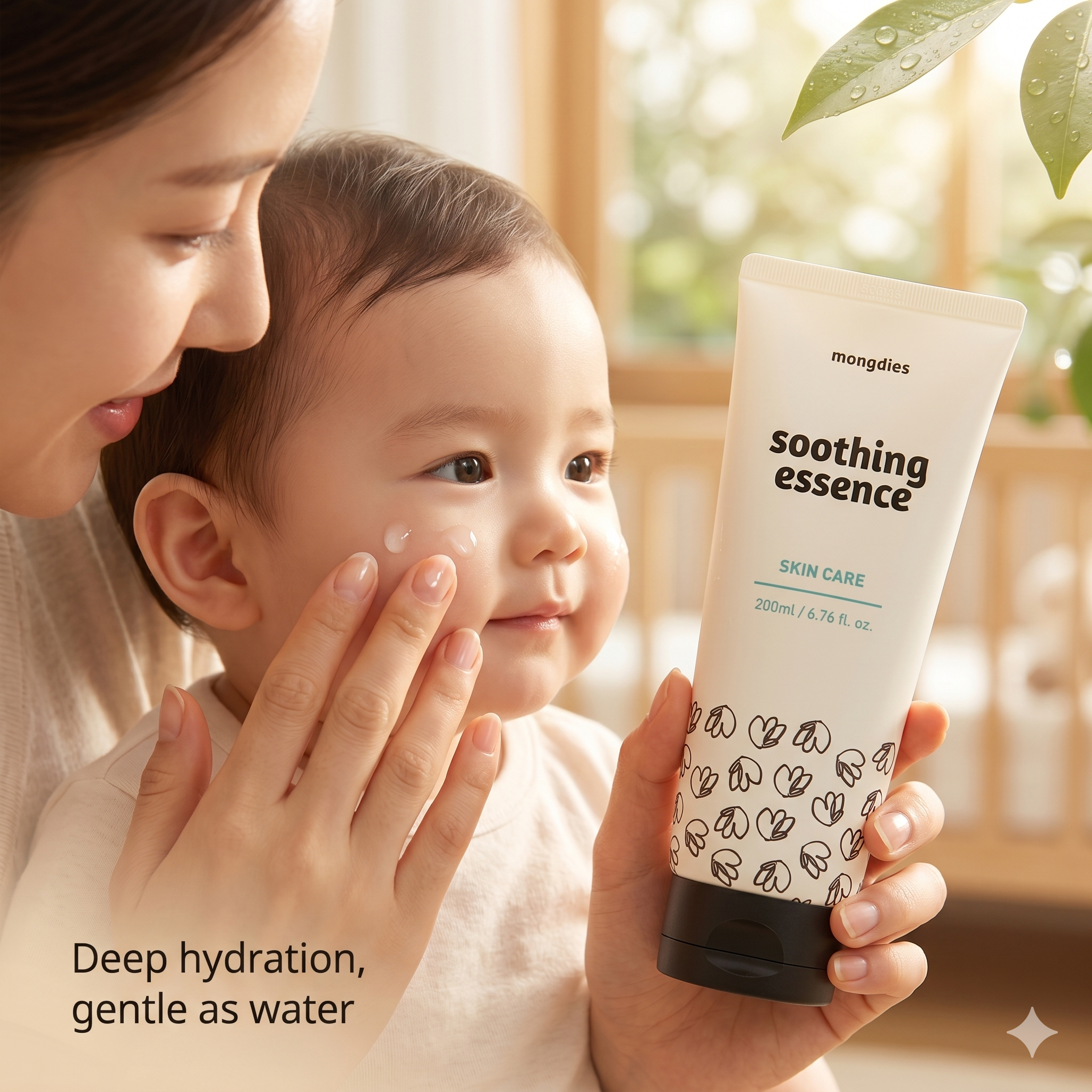 Mongdies Baby Soothing & Repair Set | Gel + Essence + Cica Cream + Ato Balm | Eczema & Sensitive Skin Relief
