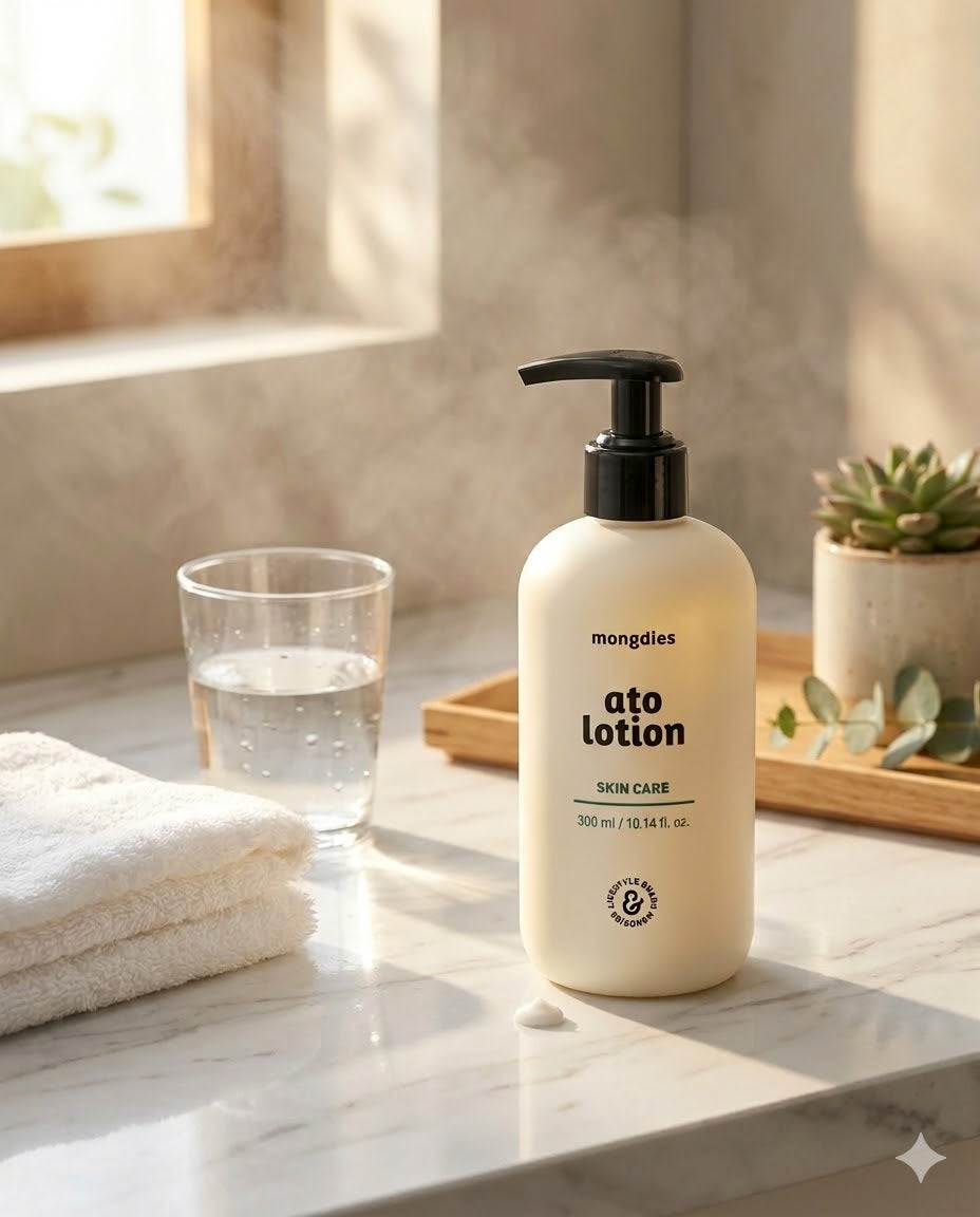 Mongdies Baby Ato Lotion 300ml | Daily Gentle Moisturizer | Ceramide + Hyaluronic