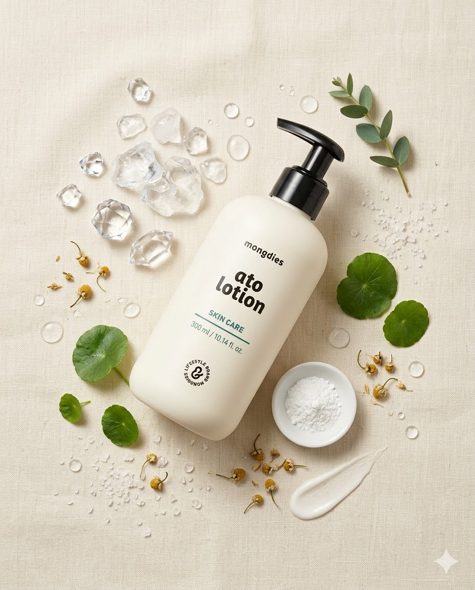 Mongdies Baby Ato Lotion 300ml | Daily Gentle Moisturizer | Ceramide + Hyaluronic